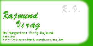 rajmund virag business card