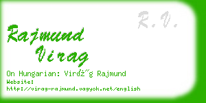 rajmund virag business card